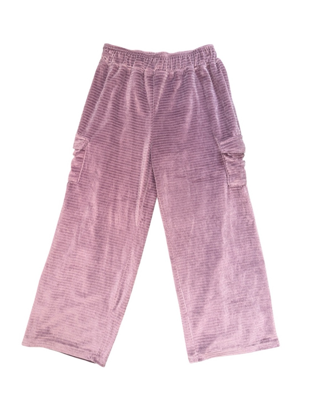 Vince Camuto Dusty Mauve Corduroy Cargo Lounge Pants Joggers Girls Size 8 Casual